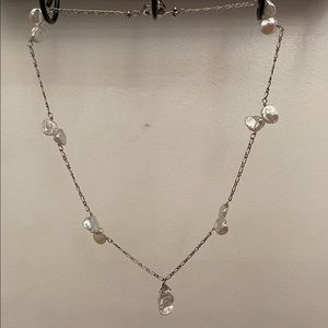 925 Sterling Silver Stamped Genuine Natural Fresh Water Pearl Necklace